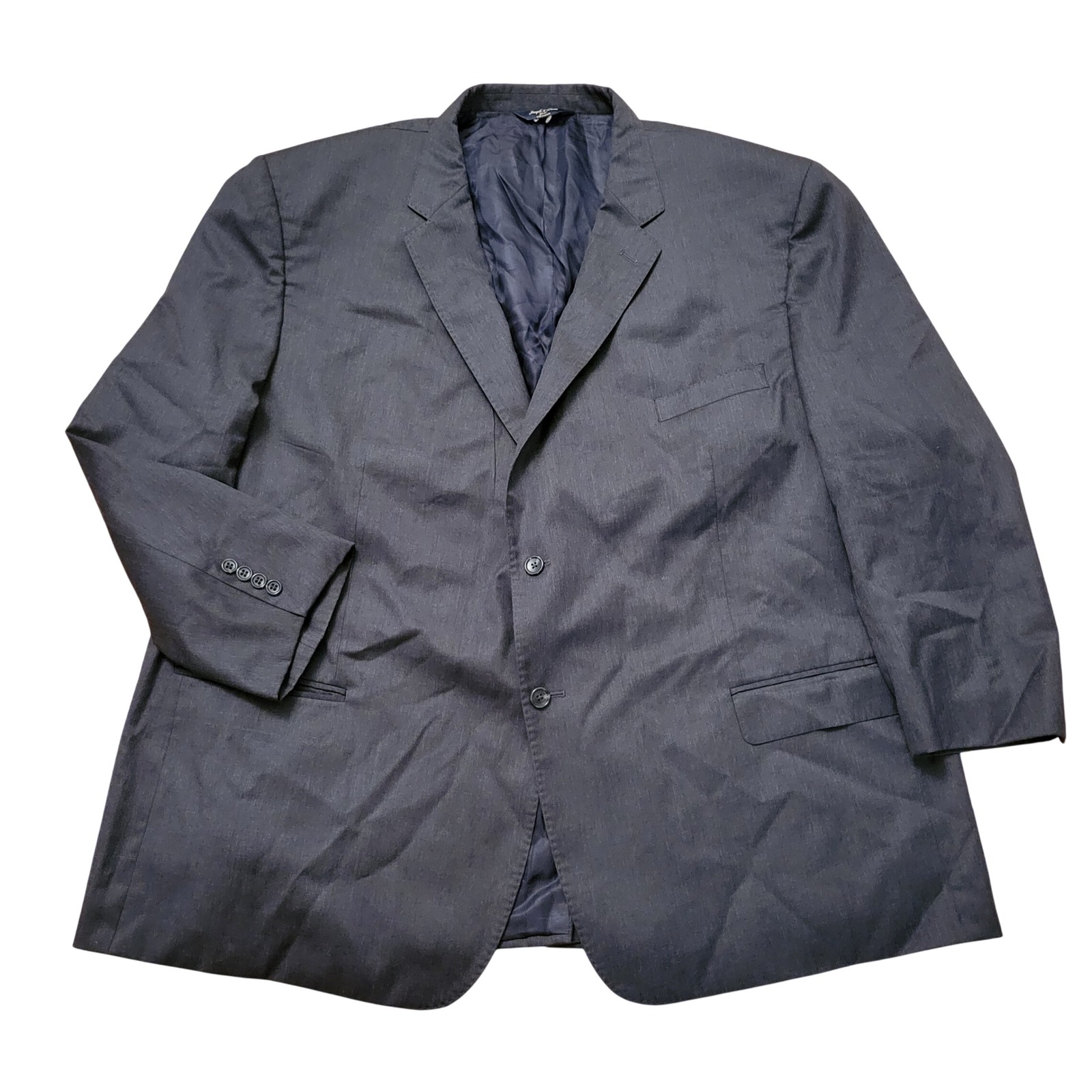 Joseph Feiss Gold 56r Blazer Gray Wool 2 Button Sport Coat Jacket Preppy Dapper